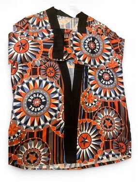 WHEEL OF FORTUNE OPEN FRONT KIMONO SIZE L